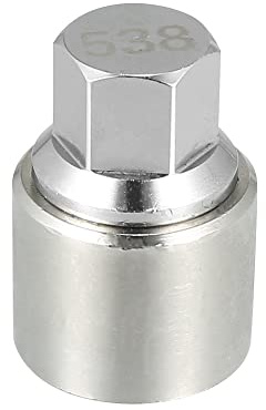 X AUTOHAUX 538 Douille Écrou Antivol De Roue pour VW Touareg 1pc | Métal, 4.1x2.9cm H*P, Diamètre Interne 2.4cm, Pour VW Magotan Tiguan Phaeton Scirocco, Non Pièce OEM Accessoire