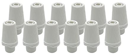 HALOTEC | Pack di 12 serracavo fermacavo | Colore Bianco | Fissaggio e Sostegno dei Cavi Elettrici per Portalamapade | Protezione e Sicurezza | Fabbricato in Italia