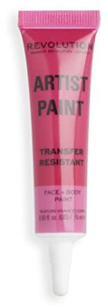 Makeup Revolution London, Artist Collection, Artist Face and Body Paint, Pink, Jelly Formula, Ready To Use, 15ml