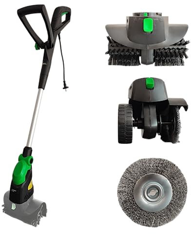 Unkrautbürste elektrisch, Fugenkratzer | Multibürste, Universalbürste für Pflaster, Fugen, Terrasse, etc. | inkl. Zubehör, 600 Watt Leistung, 1800 U/min