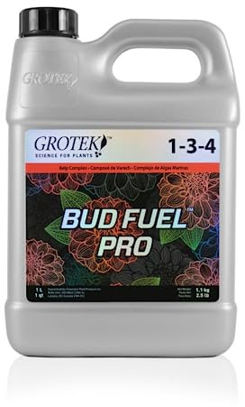 GROWMANIA Fertilizante Bud Fuel Pro de Grotek 1 L | Abono para Etapa de PreFloración y Floración de Cultivos | Estimulador Crecimiento de Plantasy Flores