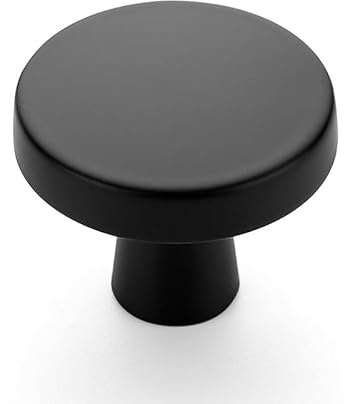 Ravinte Schrankknöpfe 10 Stück Schwarz Schubladenknöpfe Küchenschrankknöpfe 32mm Einzelloch Schrank Hardware Knöpfe für Schränke und Schubladen Schubladenknöpfe