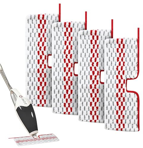 4 Piezas para Vileda 1-2 Spray MAX Recambio Mopa Kit,Uso en Seco y Húmedo,para Vileda Spray MAX Recambio de Microfibra,40cm x 15cm para Mopa para Vileda Recambio,para Todo Tipo de Suelos