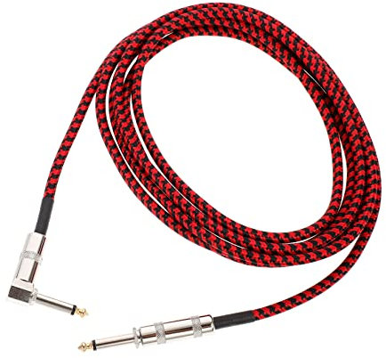 Câble Audio pour Guitare 3 Mètres Noir, Âme Cuivre, pour Guitare Électrique