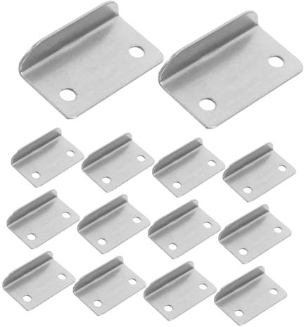 Générique 20 Pièces Plaque De Verrouillage En Forme De L Plaque De Verrouillage De Tiroir Coudée Pour La Maison Et Le Bureau Serrure De Plaque De Gâche En Métal Pour Tiroir D'armoire