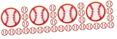 NIYANGLE 60stücke Baseball Patches Abnehmbare -patches Für Hüte Und Kleidung Strapazierfähige Aufnäher Für Tägliche Nutzung Für -reparaturen Und Kreative Gestaltung