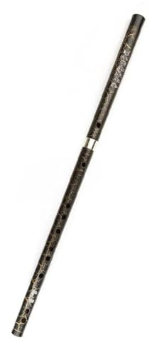 Flûte traversière en bambou noir fil transparent clé en ré 10 trous instrument à vent fait main tons séparables Professionnelle Flûte Bambou(G KEY)