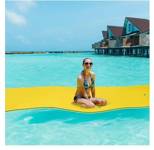 CCKUYT Schwimmendes Wasserpad, Schaumstoff-Schwimmpad, Aufrollbares Wasserpad, See-Floats für Erwachsene, Entspannung und Erholung, für Pool, Meer, Strand, See