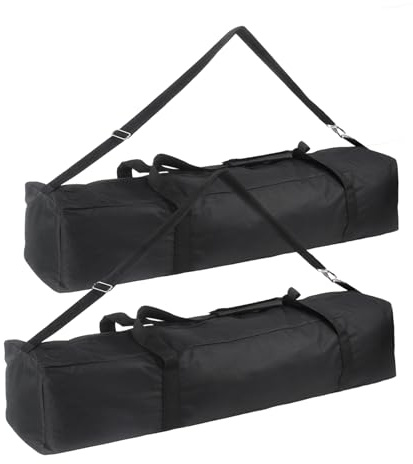 Klmnop 2 Pack Tripod Carrying Bag, 40 Inch Heavy Duty 600D Oxford Tripod Carrying Case with Shoulder Straps and Handles, Full Zippers for Speaker and Light Stands, Microphone Stands, Music Stand