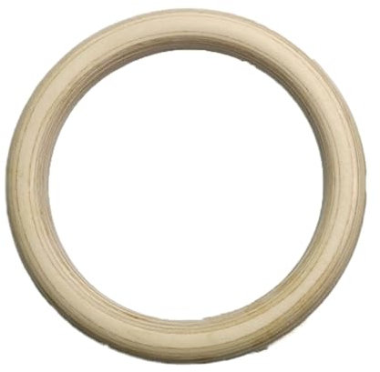 KJUUQBZL 28 32 mm große Turnringe aus Holz mit verstellbaren Schnallenriemen, Fitness-Heim-Fitnessgeräte, Krafttrainingsgeräte(28MM Single Ring)