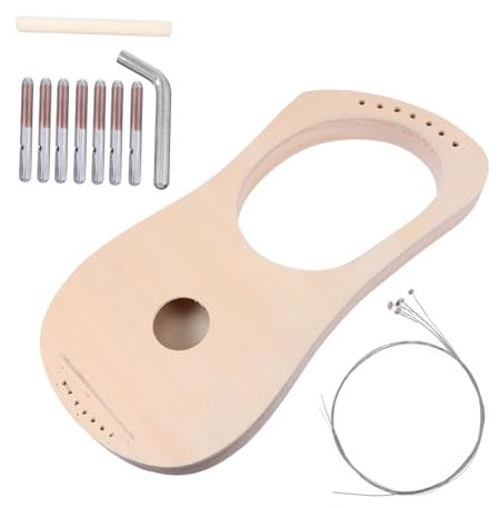 TOGEVAL Diy Herstellung Einer Lyra-harfe Materialset Für Junge Mädchen Zur Früherziehung Handgemachtes Holz-instrument Leier-harfe Zum Selberbauen Und Bemalen