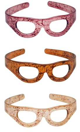 LeeQinersw Lot de 3 Bandeaux pour Lunettes, épingles à Cheveux, Franges, Coiffures pour Fêtes de Maquillage