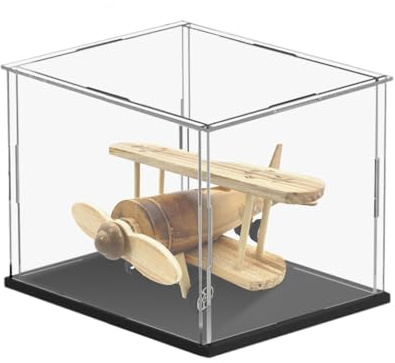 GIDWRIY Acryl Vitrine Schaukasten Klein 20x15x20 cm，Acryl Box Transparent，Display Case Acrylic，Klare Display Box，Minifiguren Vitrine Sammlervitrine，Blind Box Vitrine Modellauto für Figuren, Modelle