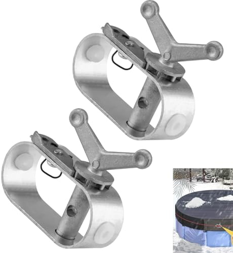 Spannschloss für Seil Poolabdeckung,2 Stück Seilspanner Poolplane,Spannverschluss Seil Seilspanner,Spanner Drahtseil für Winter Pool Poolplanen Befestigung Poolabdeckung