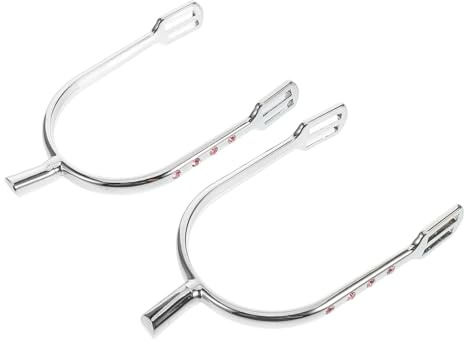 HOODANCOS Englische Sporen aus Langlebiger Zinklegierung mit Strassbesetztem Bling Design Vielseitig für English und Western Horse Tack Geeignet für Damen und Mädchen Robust und Auffällig