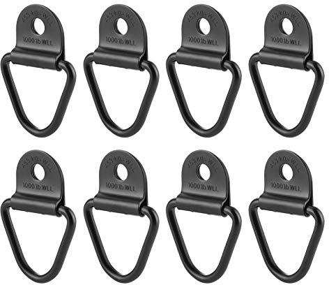 aqxreight 8 Pièces Anneaux d'arrimage Triangulaires Crochet de Remorquage pour Camion RV Remorque SUV à 1000 Points d'ancrage Anneaux 'arrimage Crochet de Remorque Ancre ' en V Boulon 'ancrage