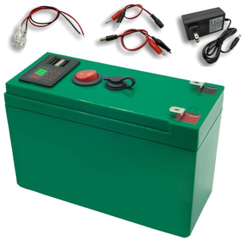 SSCYHT Batería LiFePO4 12 V, 15 Ah, 6 Ah, 8 Ah y 12 Ah Batería de Litio 10 Ah Baterías de Repuesto para energía Solar y Sistemas alimentación Respaldo con Puerto USB,12v15ah 100mm