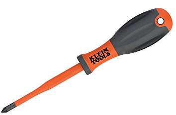 100 mm VDE Insulated Screwdriver, PoziDriv® #2 Klein Tools 32247INS