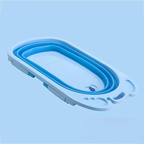 KUANDARDZ Seguridad Reductor Bañera Bebe,Bañera Plegable con Botón de colapso Antideslizante para tu Recien Nacido, Bebe, niña, niño Fuerte, Blue, A