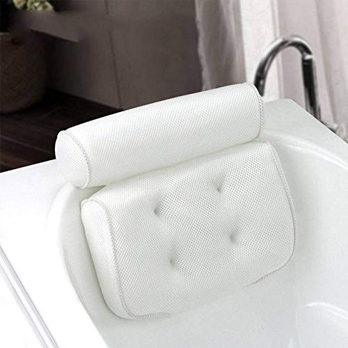 HAIBI Badewannenkissen, 3D Mesh Spa Rutsch-Rutsch Gepolstert Badewanne Spa Spa Kissen Badewanne Kopf Rest Kissen Für Hals Und Rücken Badezimmer Versorgung