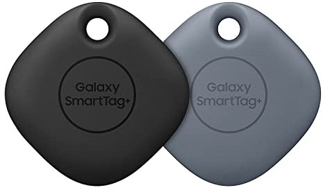 Samsung Galaxy SmartTag+ with Ultra-Wideband and Augmented Reality Finding, Bluetooth Item Finder and Key Finder, 120m Fidning Range, 2 Pack, Black & Denim Blue (UK Version)