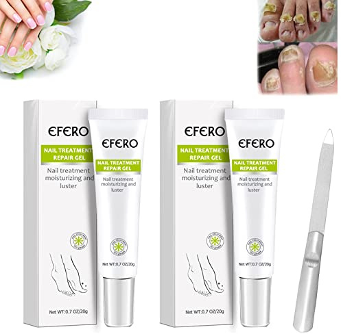 Efero - Gel e crema per la riparazione delle unghie e funghi dei piedi, lime unghia