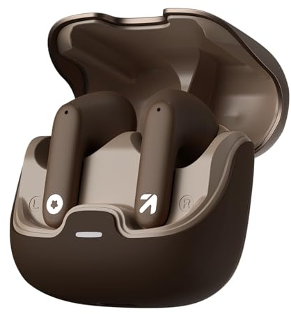 Boult Audio Z40 True Wireless in Ear Earbuds with 60H Playtime, Zen™ ENC Mic, Low Latency Gaming, Type-C Fast Charging, Made in India, 10mm Rich Bass Drivers, IPX5, Bluetooth 5.3 Ear Buds TWS (Brown)