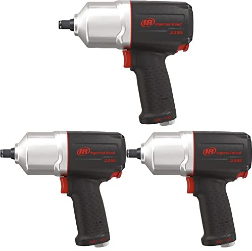 Ingersoll-Rand Air Impact Wrench 2235QXPA, Pneumatic Impact Wrench 1220Nm Torque Powerful Impact Wrench 1/2 Inch 1 Piece, 1/2, High (Pack of 3)