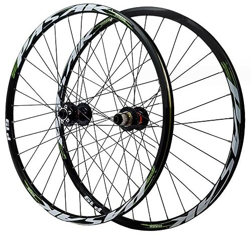 ZECHAO Steckachse 26/27,5/29 Zoll MTB Laufradsatz,Vorne 2 Hinten 4 Lager Mountainbike Scheibenbremsrad for 7/8/9/10/11/12 Gang Kassette Wheelset (Color : Green, Size : 29inch)