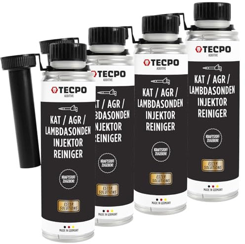 TECPO 4X 300ml Katalysator AGR Lambdasonde Injektor Reiniger Benzin Additiv