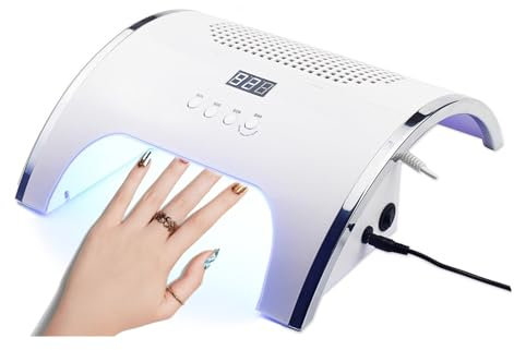 USKI 80W/40W 2-IN-1 Nallampe & Nalsammler Saur for Nalkunst mit großem Ventilator UV-l-Lack-sammler Nal