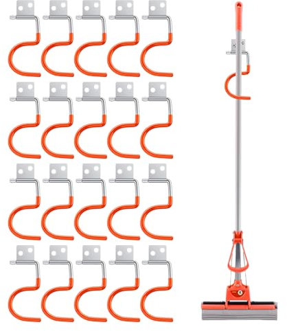 MEYAGOT Ganci Per Garage,20 Pezzi Ganci Garage,Portautensili Da giardino,Supporto Da Parete In Gomma Antiscivolo Per Garage,Ricovero Attrezzi,Cantina,Ripostiglio,Giardino