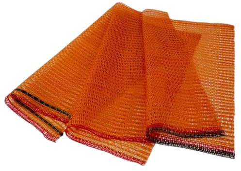 EraGreen 10 Stück Raschelsäcke 28cmx36cm mit Zugband und 2,5kg Füllgewicht - Kartoffelsack Gemüsebeutel Zwiebelsack - Netzsack für Kaminholz