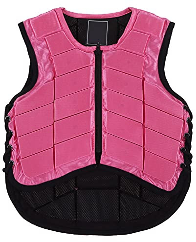 Jwthee Kinder-Reitweste, Unisex-Reitschutzweste, gepolsterte Reitschutzausrüstung,Reiter Schutzweste Kinder Reitweste Bequeme Schutzweste für Reittraining für Jungen und Mädchen