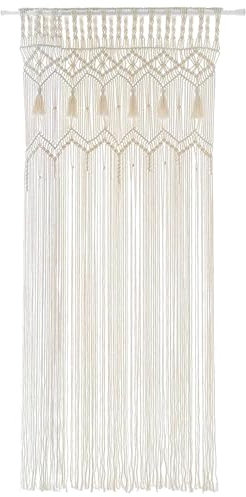 Mocrop 72×190cm Boheme Türvorhäng Makramee Vorhang Decoration Handgeflochtene Vorhänge Schlafzimmer Boho Wanddeko, für Haus, Restaurant, Hochzeit Tür und Fenster Dekoration