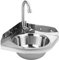 Fregadero de pared para cocina,Fregadero de acero inoxidable pequeño 26x26x16cm Lavabo de Esquina triangular,para Bote, RV, Caravana, Autocaravana, Cocina, Baño, Lavabo, Etc