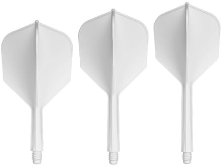 GOAT - Air No6 Flights, 3 Kunststoff Dart Flights mit Schaft, Dart Zubehör | Rot, flexibles Kunststoff, Shaft-Länge Medium, Gesamtlänge 75mm, Flightform Standard 6