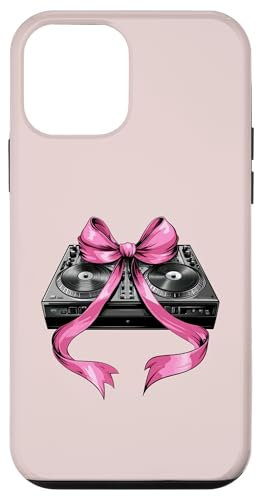 Coquette Bow Dj Disc Jockey - Tocadiscos para niña y mamá, color rosa Carcasa para iPhone 12 mini