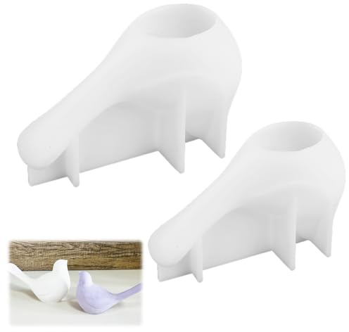 2 Stück Silikonformen Gießformen Vogel, Silikonform Ostern Vogel 3D, Tiere Gipsform für DIY-Projekte, Gießform Ostern, Gießform Vogel für Heim, Büro, Schränke, Wand- und Schreibtischdekoration