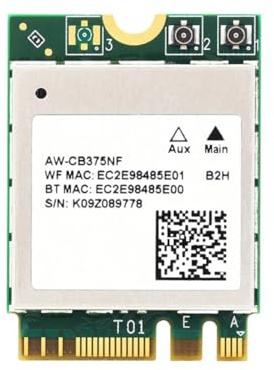 Remingtape Tarjeta de Red InaláMbrica de Doble Banda AW-CB375NF, Tarjeta WiFi de Doble Banda 2,4G/5GHz, NúCleo RTL8822CE-CG, Bluetooth 5.0, Compatible con BLE NX