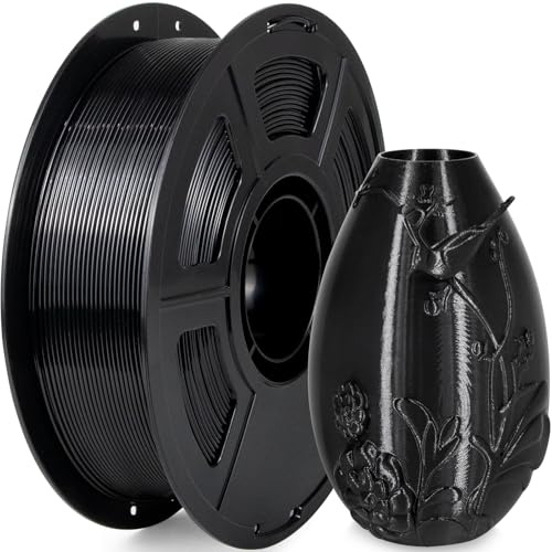 IEMAI PETG Filament 1.75mm 1Kg, Schwarz PETG 3D Drucker Filament, Kompatibel mit Bambu Lab, AMS, AMSLite, Maßgenauigkeit +/-0.02mm | Kompatibel mit Bambu Lab, AMS, AMSLite, Maßgenauigkeit +/-0,02 mm