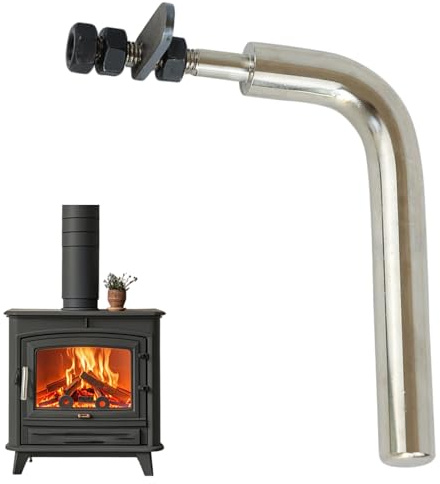 Manijas de las puertas de chimenea de reemplazo en forma de L, estufa de madera de metal y chimenea de metal suave para decoración del hogar, hotel y cabaña