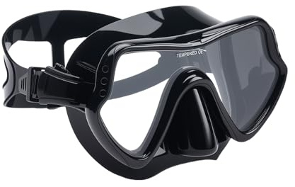 Adult Diving Mask with Nose Cover Anti-fog, HD Tempered Glass Snorkel Mask with Clear 180° Panoramic View, No Leak Swim Pool Goggles for Women Men Youth Unisex Snorkeling Freediving
