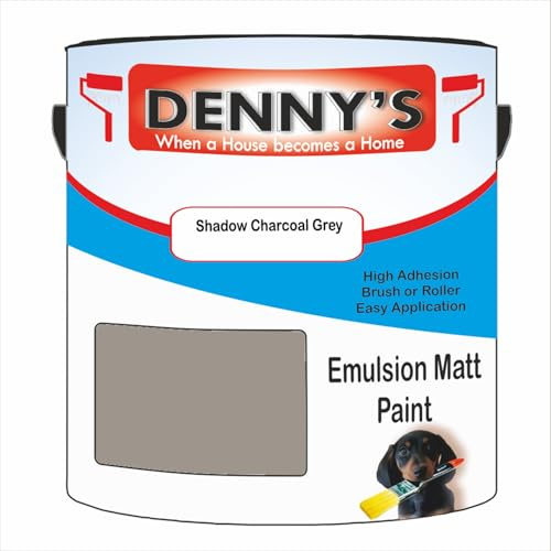 Premium Interior Wall & Ceiling Emulsion Paint – Shadow Charcoal Grey – Rich Matt Finish, Durable & Washable, Low Odour, Ideal for Living Rooms, Bedrooms & Hallways (250ML Tin)