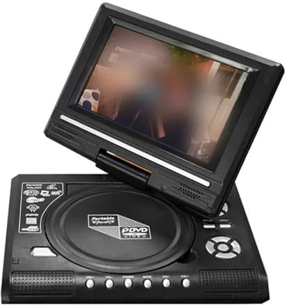7,8/9,8 Tums Bärbar DVD-spelare Med Hög Klarhet, TV-funktion, Inbyggd Kortläsare, Vridbar Skärm, Mobil For Resor Platsbesparande(7.8 inch)
