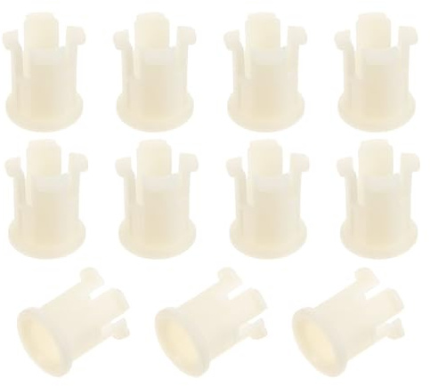 TOPBATHY 30pcs Insert Plastique pour Chaises de Bureau et Meubles, Douille pour Roulettes de Chaise Robuste en Plastique Blanc, Fournitures de Réparation Fiables pour Bureau et Maison