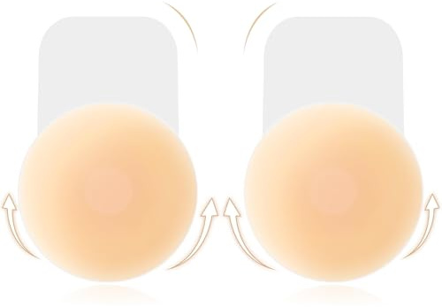 WEIESCIE Soutien-Gorge Colle Push-Up – Silicone Doux & Hypoallergénique, Auto-Adhésif et Lavable – Idéal pour Mariage, Soirée ou Quotidien – Invisible sous Vêtements Fins – Tailles C à D