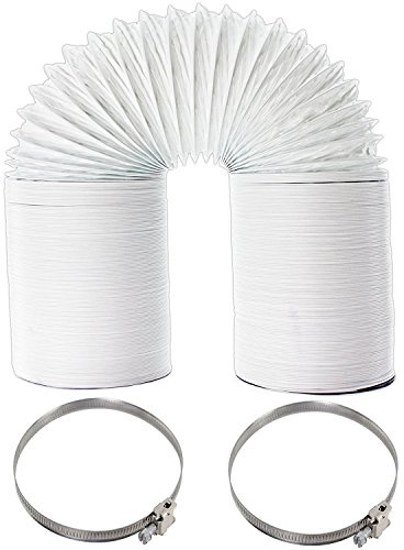 Extra Long 10m Vent Hose Pipe + Screw Clips for White Knight Tumble Dryer (4 / 100mm)
