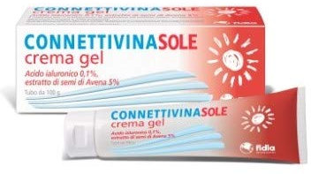 Connettivinasole Crema Gel, Tubo Da 100 G, Acido Ialuronico 0.1%, Estratto Di Semi Di Avena 5%, Per Scottature, Eritemi Solari E Arrossamenti
