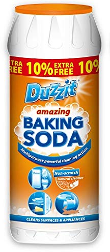 Duzzit Baking Soda **550g**, Non Scratch Multipurpose Powerful Cleaning Action. Eliminates Stains Such As Coffee, Orange, Grease And Wine. Comes with 10% Extra Free